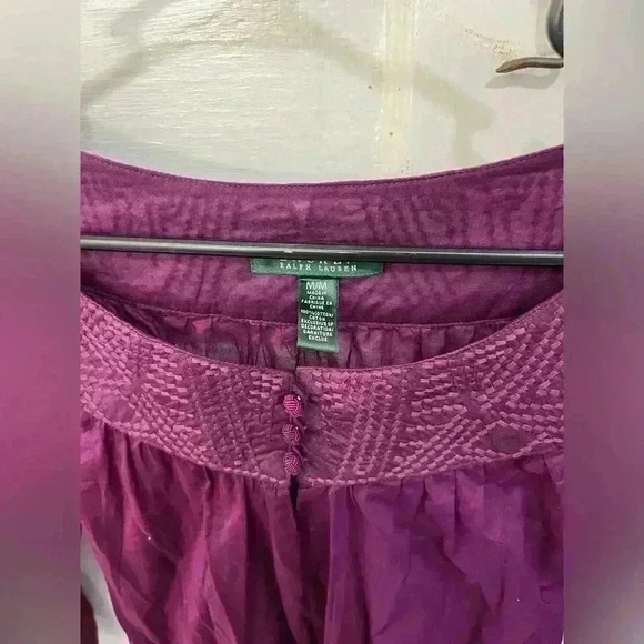 Polo, Ralph Lauren, purple vintage blouse with tie in the back - Picture 3 of 4